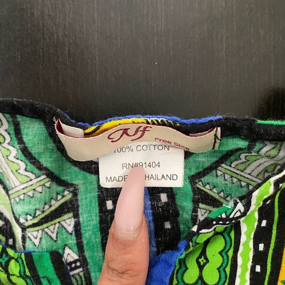 Bright Yellow Tribal Print T-shirt Dashiki - Picture 4 of 5